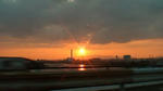 近畿道夕焼け