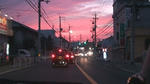 夕焼け　藤井寺