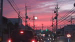 藤井寺　夕焼け