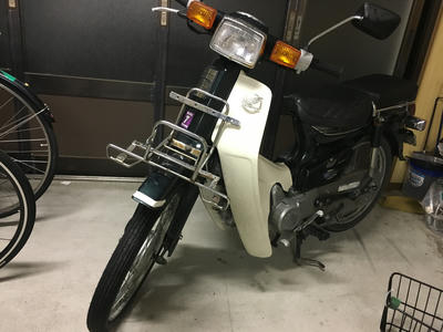 プレスカブ用大型フロントバスケット交換/スーパーカブ70