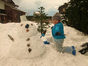 大みそか☆雪だるま完成