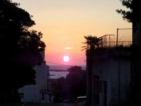 熊毛支庁の夕空