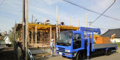勢利牟田の家　一階建て方