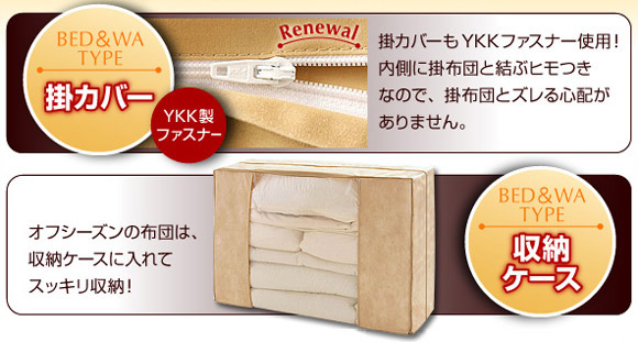 収納ケース付きで、急な来客用ストックにおすすめの羽根布団セットです！