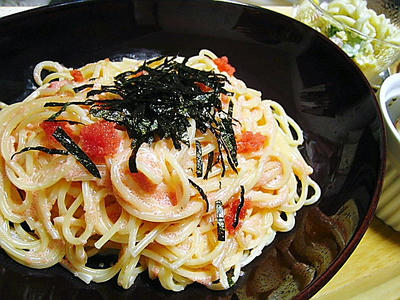 明太子とサワークリームのパスタ