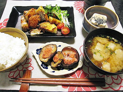 薩摩芋と鮭のオイスター蒸し