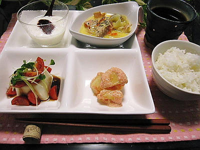 キャベツと鶏肉のクリーム煮 ほか晩ご飯