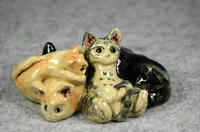 家鴨窯281号　５匹の群れ猫（ちゃりてぃ猫だらけ展）