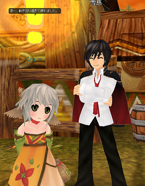 幼女を見つめて笑顔になるロトさま