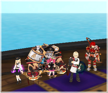 水平線の向こうに島みたいなの見えるんだね