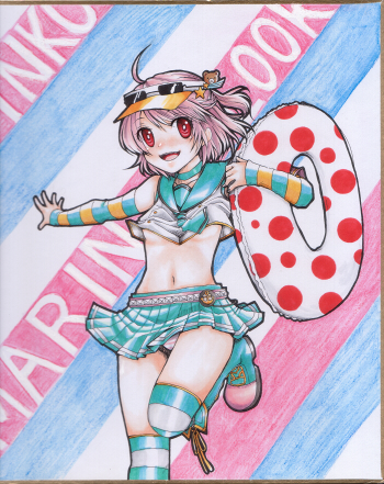 ピンコのマリンルック可愛い！スキャナよりでかくてちょっと切れた＾ｑ＾あ、修正し忘れが何箇所かｗｗｗｗｗｗ
