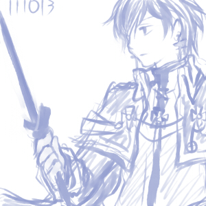 10分：男子成分増やそうと思って…前のと対になるように描こうかと思ったら案外そうならなかった＾ｑ＾時間なくて色は今度・・・！