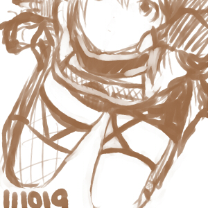 約15分くらい？：足描きたかったんだ。足。色塗りたかったんだけど時間ないので今度…