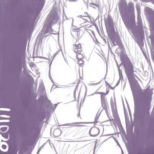 約10分：お臍かきたかったんだけどなんか別の方向に行ったような…思ったよりもｲﾘ姉さんの装飾楽しそうなので書き足したいなぁ時間ないのでまた今度…ってまじいったいいつになるんだよｗｗｗ