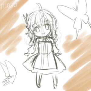 6分：時間ないのでデフォルメという手抜き！正直ｽｶｰﾄの下の方とか全然知らないです＾ｑ＾