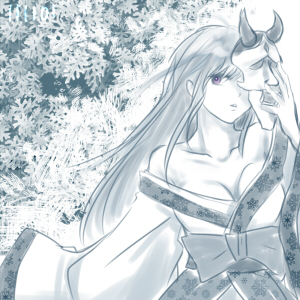 40分くらい？：11月なので雪～みたいなイメージにしたかったから雪女的な…ｗ