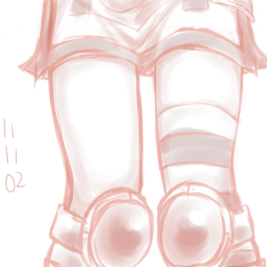 20分：最初はソーマ描こうかなとか思ってたのになぜかピンコの足描きたくなって…足大好き！