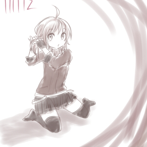 30分くらい？：ラフは別人第４弾。フライトジャケット可愛いよね。大体縮小してるんでちょっとちっちゃいかなｗ