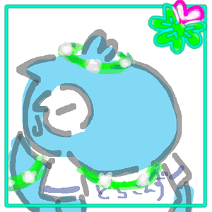 花飾りいっぱい。