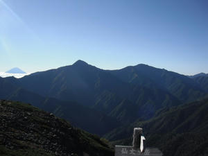 富士山、北岳、間ノ岳