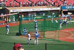 試合前。