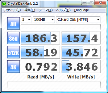 1TBのRAID0だけあって、なかなか速い？