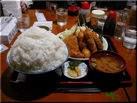 ミックスフライ定食（特特盛り）