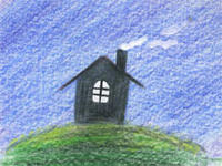 丘の上の家