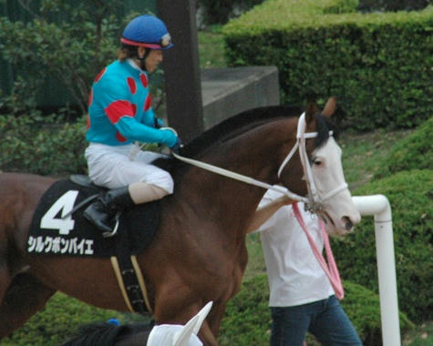 藤田騎手とシルクボンバイエ