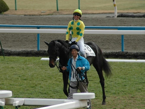 レースを終えた白浜騎手