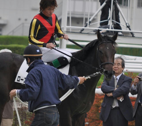ウイナーズサークルにて