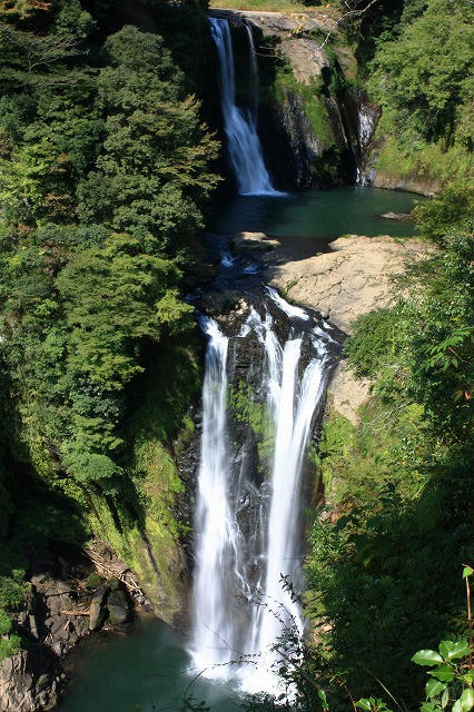 上が鷹滝、下は鵜の子滝