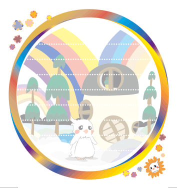 Penguins live in the rainbow. free download, note paper of shirori.