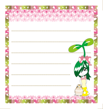 sparrow-piyo- and fairy-ami- good friend free memo pad.（royalty free. business- the processing are ok- too-＊）