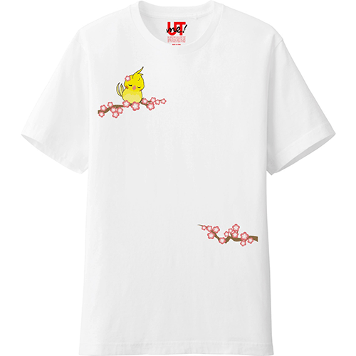 ユニクロ UT オカメインコ インコ オウム Cockatiel 販売 梅 Tシャツ