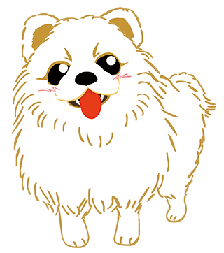 無料イラスト　無料キャラクター　犬　ポメラニアン　Pomeranian