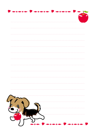 Cute dogs free letter set