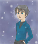 雪と少年