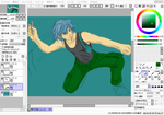 お絵描き中