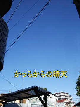 この様子だと、明日も快晴だわね～