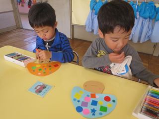 10月30日 製作 年少 ぬくい南幼稚園 小金井市 私立幼稚園