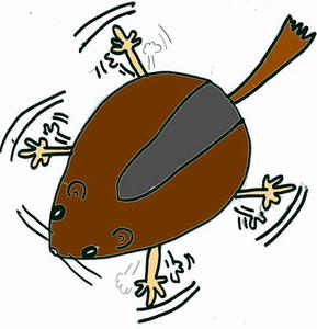 走るやまね！　ヘタレな絵でごめんね、ごめんねぇ～