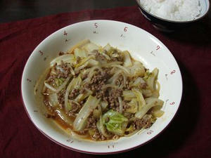 簡単料理レシピ,マーボー白菜風炒めものの作り方