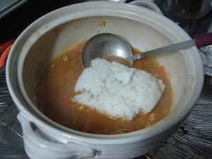 簡単料理レシピ,キムチ鍋の残り汁で簡単キムチ雑炊