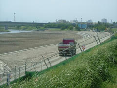 多摩川の護岸工事