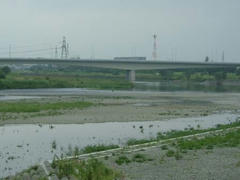 真夏の多摩川