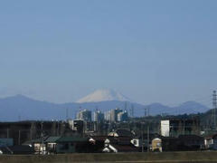 多摩川と富士山