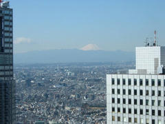 新宿から見える富士山