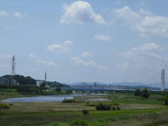 多摩川の遠景