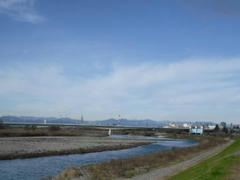 多摩川の風景